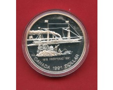 1991 - CANADA - 1 DOLLARO FRONTENAC FONDO SPECCHIO - LOTTO/M35841