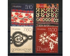 2014 - CROAZIA - TESSUTI  4v. - NUOVI - LOTTO/33220