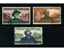 1951 - REPUBBLICA - LOTTO/47411 - GIUSEPPE VERDI 3v. - USATI