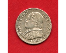1866 - STATO PONTIFICIO - 1 LIRA ARGENTO PAPA PIO IX° - LOTTO/M32333