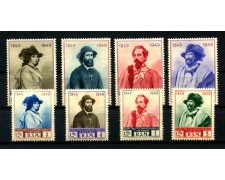 1949 - SAN MARINO - CENTENARIO RITIRATA DI GARIBALDI 8v. - LINGUELLATI - LOTTO/32501