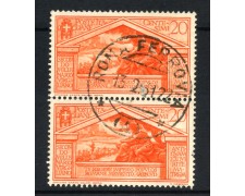 1930 - REGNO - LOTTO/43376 - 20 CENT. BIMILLENARIO DI VIRGILIO - COPPIA USATI 1930 - REGNO - LOTTO/43376 - 20 CENT. BIMILLENARIO DI VIRGILIO - COPPIA USATI