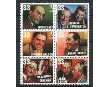 1999 - STATI UNITI - COMPOSITORI  DI MUSICAL  6v. - NUOVI - LOTTO/35749