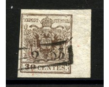 1850/51 - LOMBARDO VENETO - LOTTO/40501 - 30 Centesimi BRUNO SCURO I° TIPO - USATO 