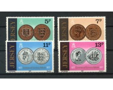 1977 - JERSEY - RIFORMA MONETARIA 4v. - NUOVI - LOTTO/32502