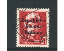 1944 - REPUBBLICA SOCIALE - LOTTO/30686 - 2 LIRE SOVRASTAMPA REPUBBLICA SOCIALE DI TERAMO - USATO - 1944 - REPUBBLICA SOCIALE - LOTTO/30686 - 2 LIRE SOVRASTAMPA REPUBBLICA SOCIALE DI TERAMO - USATO -