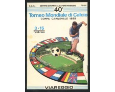 1988 - REPUBBLICA - 40° TORNEO MONDIALE DI CALCIO - CARTOLINA UFFICIALE - LOTTO/309378 1988 - REPUBBLICA - 40° TORNEO MONDIALE DI CALCIO - CARTOLINA UFFICIALE - LOTTO/309378