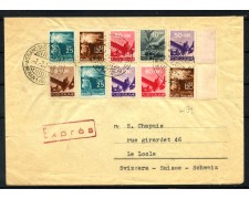 1949 - REPUBBLICA - LOTTO/40401 -  BUSTA DA MERANO PER LA SVIZZERA AFFR. MULTIPLA