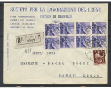 1949 - REPUBBLICA - LOTTO/40402 - BUSTA   RACCOMANDATA DA DUEVILLE A CANTU' - 