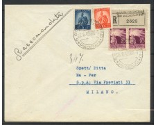 1949 - REPUBBLICA - LOTTO/40407 - BUSTA DA S. GIORGIO PIACENTINO  A  MILANO RACCOMANDATA