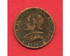 1867 - STATO PONTIFICIO - LOTTO/M39490 - 1 SOLDO PIO IX°