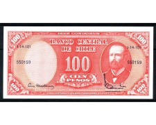1960 - CHILE - LOTTO/39491  100 PESOS  FIOR DI STAMPA