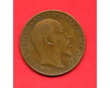 1908 - GRAN BRETAGNA - 1 PENNY EDOARDO VII° - LOTTO/M37752