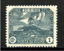 1919 - FIUME - LOTTO/39880 - 1C.+5c. ARDESIA PLEBISCITO - LINGUELLATO