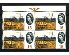 1964 - GRAN BRETAGNA - LOTTO/38795 - 1/6 CONGRESSO GEOGRAFICO FOSFORO QUARTINA NUOVI