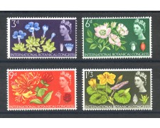 1964 - GRAN BRETAGNA - LOTTO/38796 - CONGRESSO BOTANICA 4v. NUOVI