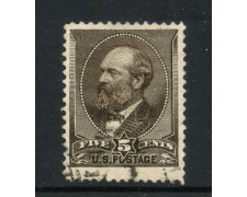 1882 - STATI UNITI - LOTTO/42409 - 5 CENT. BRUNO NERO J.A.GARFIELD - USATO