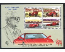 1998 - ITALIA REPUBBLICA - GIORNATA DELLA FERRARI - FOGLIETTO - NUOVO - LOTTO/31553 1998 - ITALIA REPUBBLICA - GIORNATA DELLA FERRARI - FOGLIETTO - NUOVO - LOTTO/31553