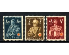 1941 - CROAZIA - PRO CROCE ROSSA 3v-  NUOVI - LOTTO/32544