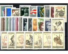 1969 - AUSTRIA - LOTTO/43660 - ANNATA COMPLETA 28v.+ 1 FOGLIETTO NUOVI 1969 - AUSTRIA - LOTTO/43660 - ANNATA COMPLETA 28v.+ 1 FOGLIETTO NUOVI
