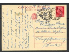 1940 - REGNO - LOTTO/42430 - CARTOLINA POSTALE PER L'ESTERO CON CENSURA TEDESCA 1940 - REGNO - LOTTO/42430 - CARTOLINA POSTALE PER L'ESTERO CON CENSURA TEDESCA