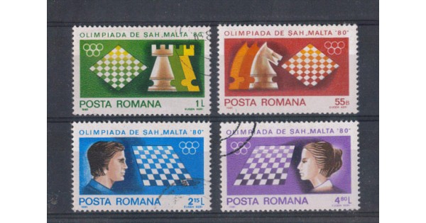1980 LOTTO/4973 ROMANIA OLIMPIADI SCACCHI 4v.