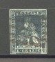 1851/52 - TOSCANA - LOTTO/40279 - 6 CRAZIE ARDESIA SU GRIGIO - USATO