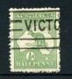 1912/19 - LOTTO/21529B - AUSTRALIA - 1/2d. VERDE GIALLO - USATO