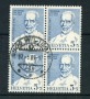 1967 - LOTTO/24045 - SVIZZERA - 5+5c. PRO PATRIA - QUARTINA USATI