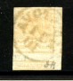 1857/58 - LOMBARDO VENETO - LOTTO/40483 - 5 Centesimi GIALLO BISTRO  CONTROSTAMPA CAPOVOLTA - USATO