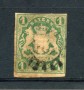 BAVIERA - 1867 - LOTTO/21852 - 1 K. VERDE GIALLO - USATO