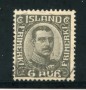 1920 - LOTTO/21091 - ISLANDA - 6 a. GRIGIO - USATO