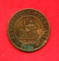 1886 - INDOCINA FRANCESE - LOTTO/M47666 - 1 CENTESIMO BRONZO