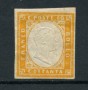 SARDEGNA - 1861 - LOTTO/16474 - 80 cent. GIALLO ARANCIO - LING.