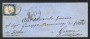 1863 - REGNO - LOTTO/40776 - 15 CENTESIMI AZZURRO SCURO SU BUSTA PER GENOVA