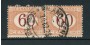 1890/94 - LOTTO/20111 - REGNO - 60 CENT. VARIETA' COPPIA USATA