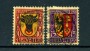 1918 - LOTTO/24584 - SVIZZERA - PRO JUVENTUTE 2v. - USATI