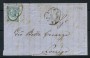 1866 - REGNO - 20c. su 15c. FERRO DI CAVALLO  II° TIPO SU BUSTA PER LONIGO - LOTTO/30290