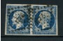 1854 - LOTTO/16678  FRANCIA - 20c. AZZURRO SCURO COPPIA - USATI