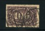 1921 - LOTTO/17769 - GERMANIA - 100 M. VIOLA SU CAMOSCIO - USATO