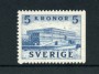 1941/53 - LOTTO/21915 - SVEZIA - 5 K. AZZURRO PALAZZO REALE - NUOVO