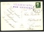 1941 - ALBANIA - LOTTO/42660 - 5q. VERDE SU CARTOLINA DA SCUTARI A COMO
