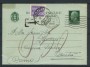 1939 - REGNO - LOTTO/47965 - BIGLIETTO POSTALE DA 25 CENT. TASSATA