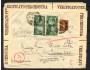 1941 - REGNO - LOTTO/42433 - BUSTA DA ANCONA A LIPSIA CON FASCETTE DI CENSURA