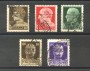 1943 - BASE ATLANTICA - LOTTO/39892 - SOPRASTAMPATI  5v. USATI - FIRMATI G.OLIVA