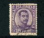 1920 - LOTTO/21093 - ISLANDA - 15 a. VIOLETTO - USATO