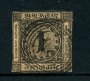 BADEN - 1851/52 - LOTTO/24266 - 1 K. BISTRO/BRUNASTRO - USATO