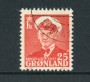 GROENLANDIA - 1950/60 - LOTTO/21958 - 25 o. ROSSO RE FEDERICO IX - USATO