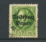 BAVIERA - 1919 - LOTTO/20579 - 5p. VERDE GIALLO - USATO