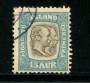1907/08 - LOTTO/21123 - ISLANDA - 15 aur AZZURRO CHIARO SERVIZIO - USATO